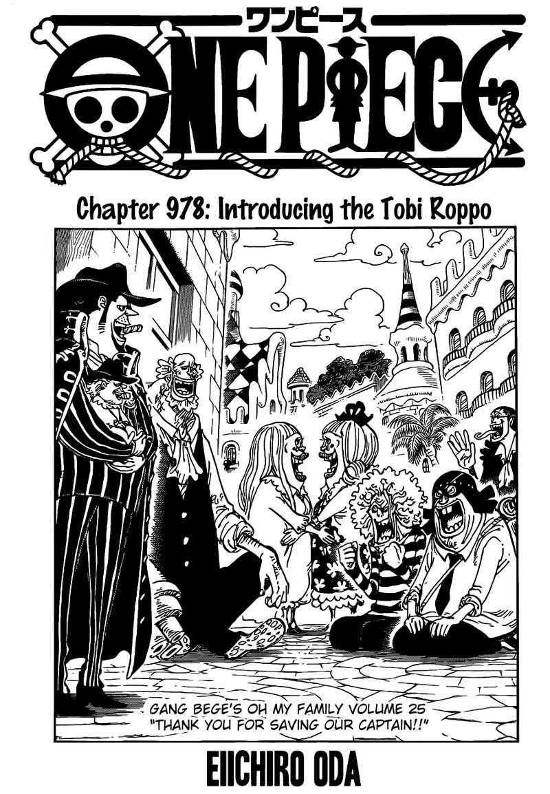 One Piece, Chapter 978 Introducing The Tobi Roppo image 02