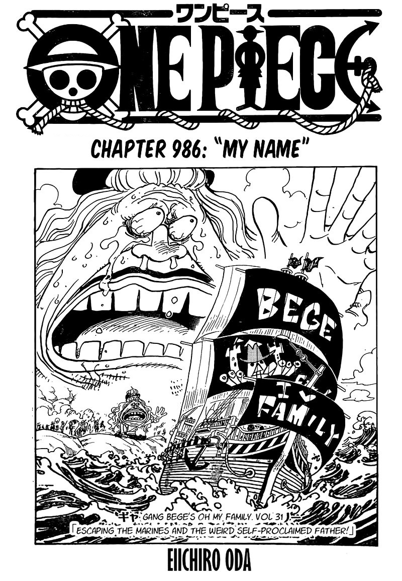 One Piece, Chapter 986 My Name image 01