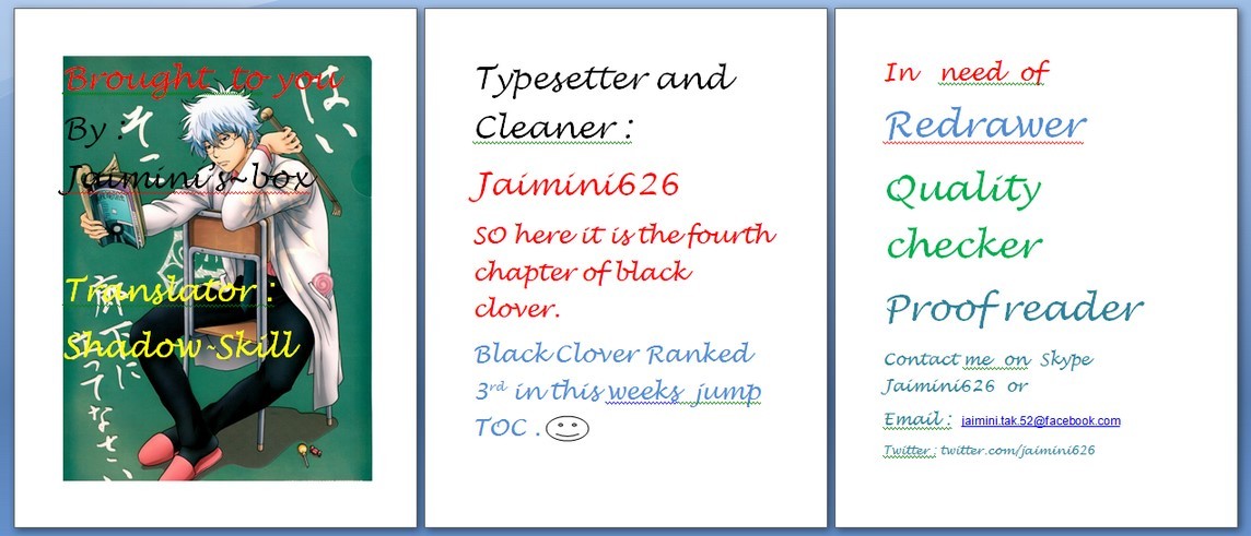 Black Clove, Chapter 4 image 01