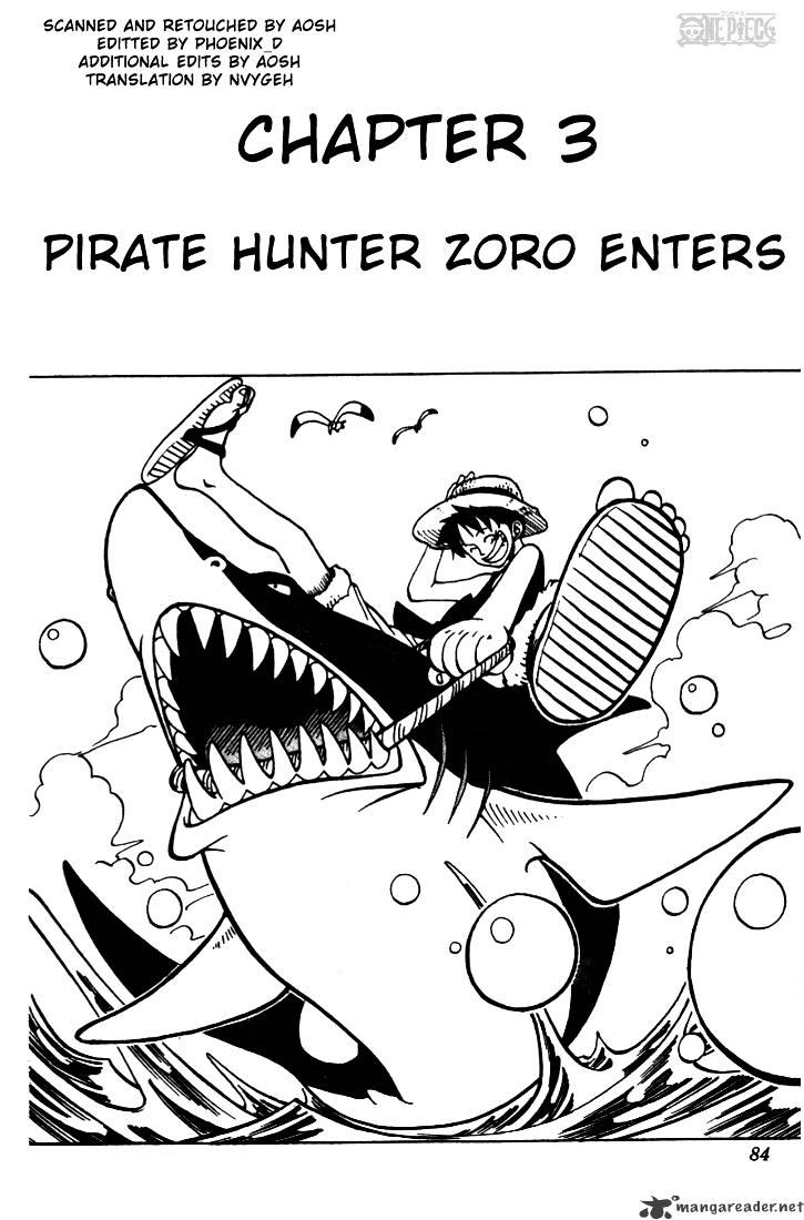 One piece, Chapter 3  Pirate Hunter Zoro Enters image 02