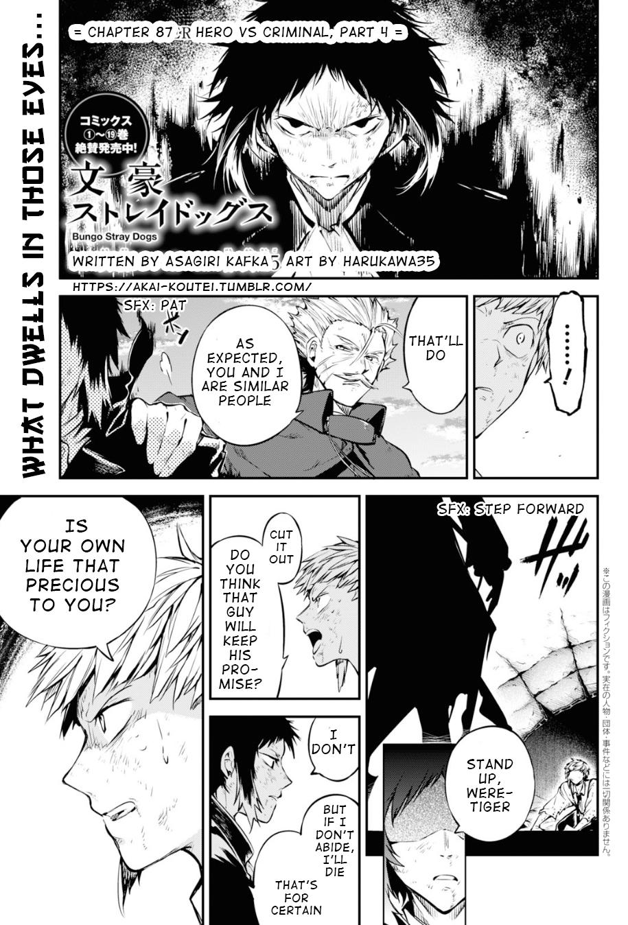 Bungou Stray Dogs, Chapter 87 image 01